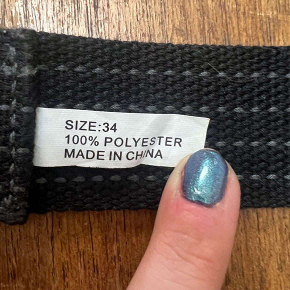 Trans flag Upcycled woven double d buckle belt size 32 - Picture 5 of 5